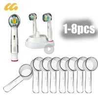 1-8PCS Electric Toothbrush Cover For Braun Toothbrush Head Protective Case Dust Clear Home Camping Travel Head Caps 1