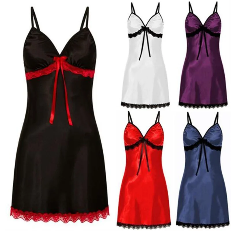 

Sexy Nightgown For Women Sexy Nightie Sleepwear Plus Size Lace Floral Female Lingerie Suspenders Nightdress Robe Babydoll Summer