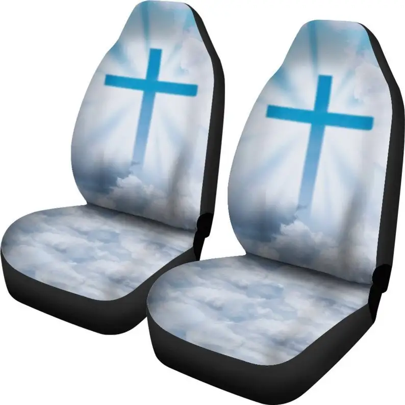 

Holly Cross Car Seat Covers (Set Of 2) / 2 Front Car Seat Covers / Car Seat Covers / Jesus Car Seat Protector / Jesus Car Access