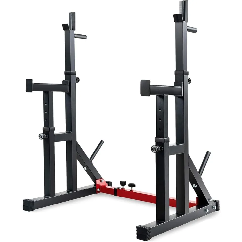 

Multi-Function Barbell Rack 550LBS Capacity Dip Stand Home Gym Fitness Adjustable Squat Rack Weight Lifting Bench Press