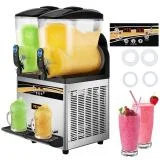 VEVOR Commercial Slushy Machine 15Lx2 Tank Margarita Maker 1000W Stainless Steel Smoothie Frozen Drink Maker for Supermarkets 2