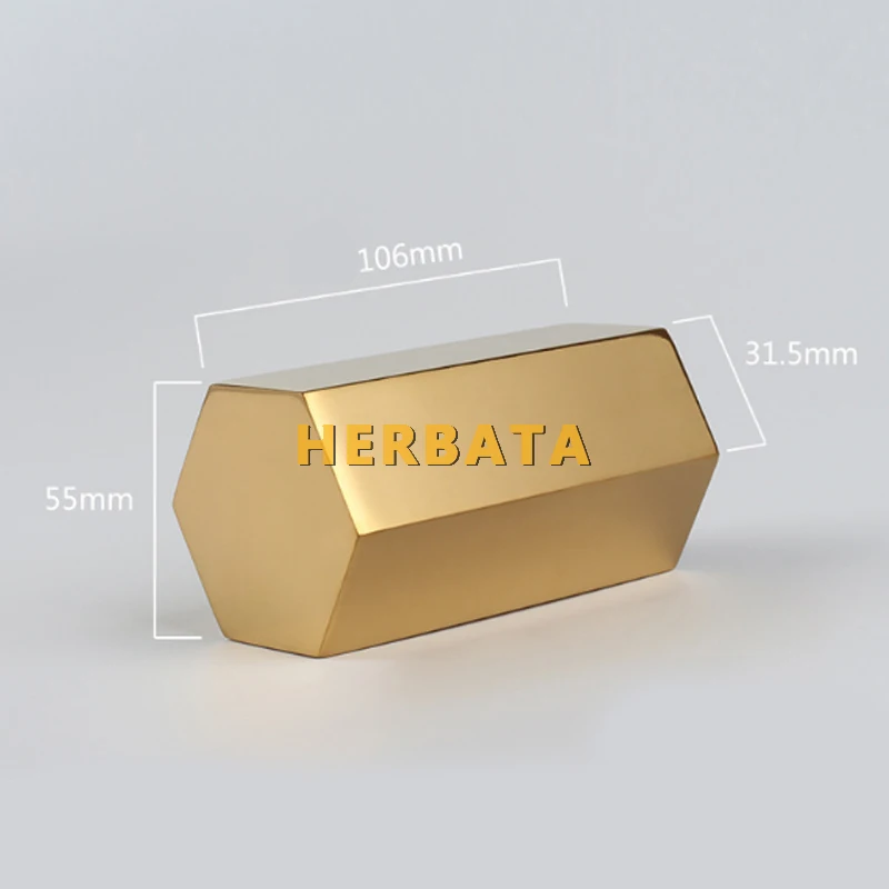 Gold Hexagonal Pen Holder – Stainless Steel Desktop Organizer, Multifunction Pencil Cup for Office & Home Storage 6