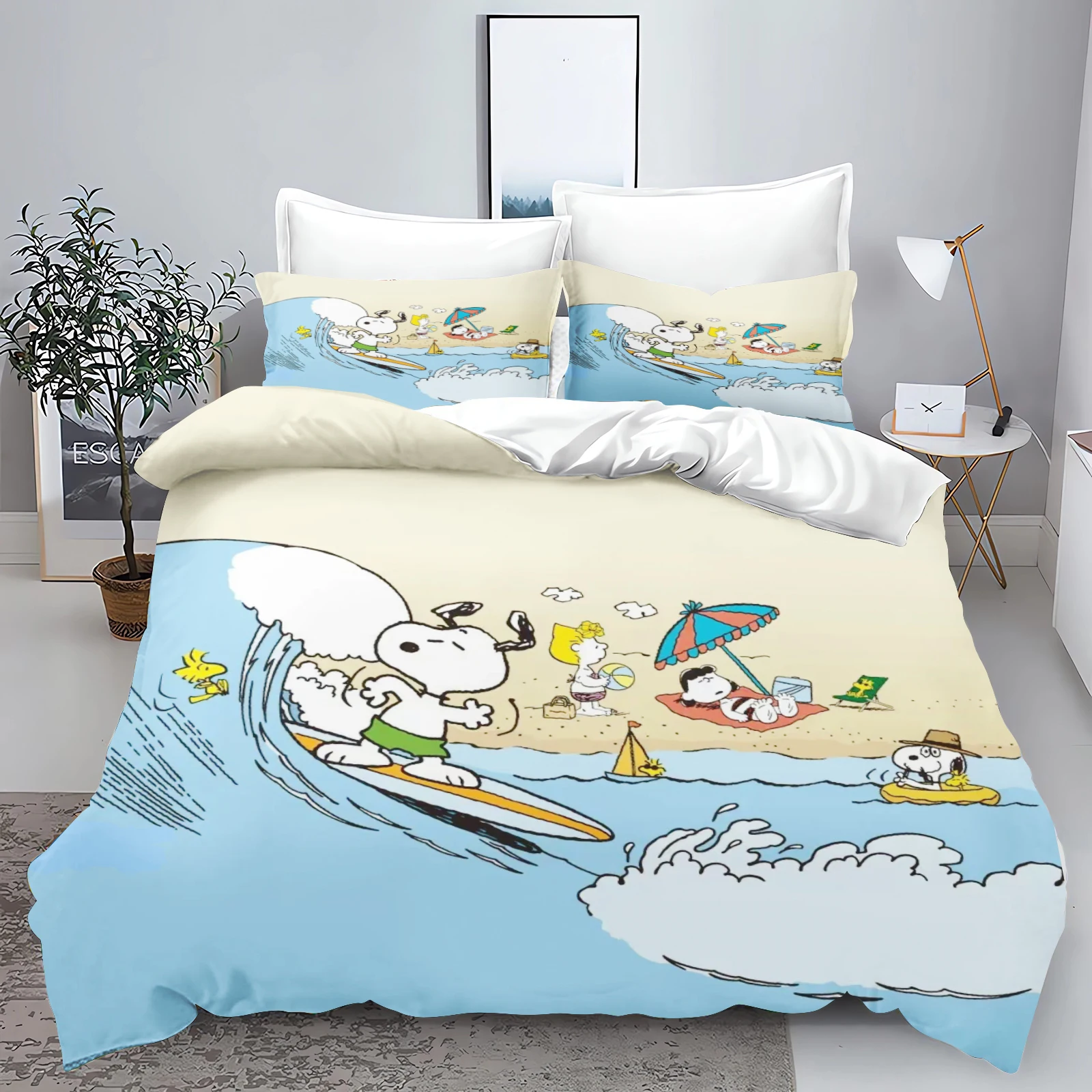 Set copripiumino Snoopy universale, adatto per bambini e adulti