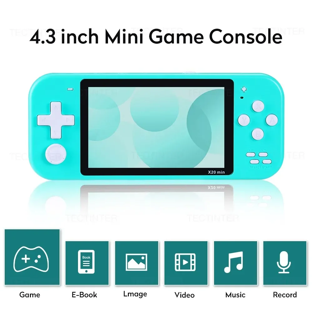 【新品未開封】マルチファンクションハンドヘルドゲームコンソール X20 最新の4.3インチハンドヘルドゲームコンソールX20ミニ8G