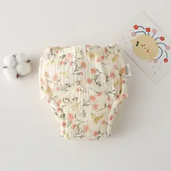 Cotton Baby Waterproof Reusable Training Shorts and Nappies - 90(7.5-11.5kg) (Pink floral)