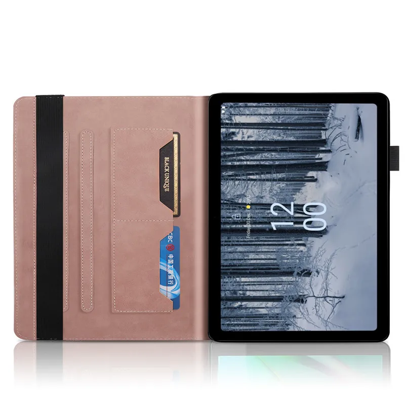 Em relevo árvore couro flip cover, caso