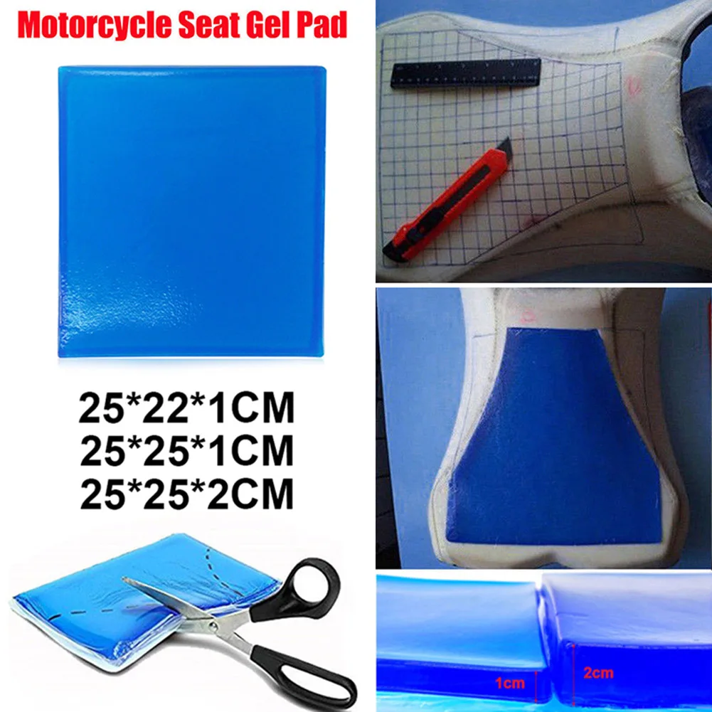 Motorcycle Seat Cold Pad Gel Elastic Pad Cushion Comfortable Shock Absorption Soft Cool DIY Motorbike Saddle Mat