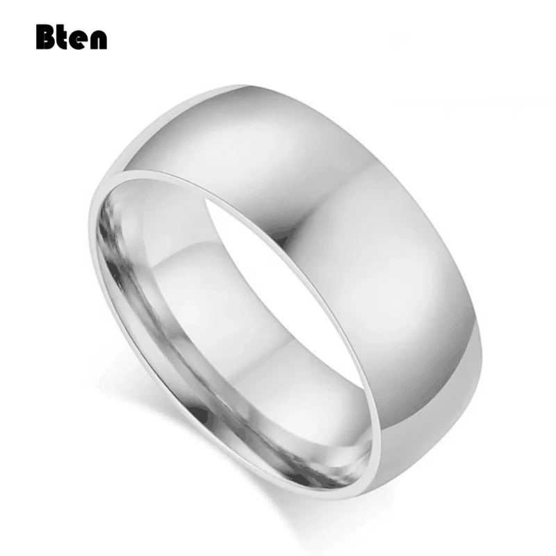 Bten Tungsten Ring For Women Men 4mm/6mm/8mm Original Color Classic Wedding Jewelry Smooth Polishing 4