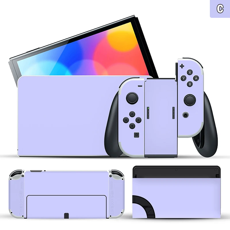 1PC Pure Color Skin Sticker Protector For Nintendo Switch OLED Classic Switch Scratch-resistant Switch Oled Color Sticker 