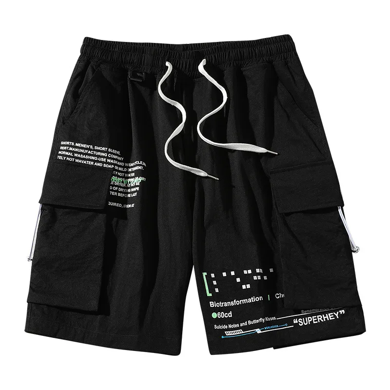 

Shorts for Men's Summer Thin Ice Silk Casual Basketball Pentagram Pants American Trendy Brand Loose and Versatile Pants