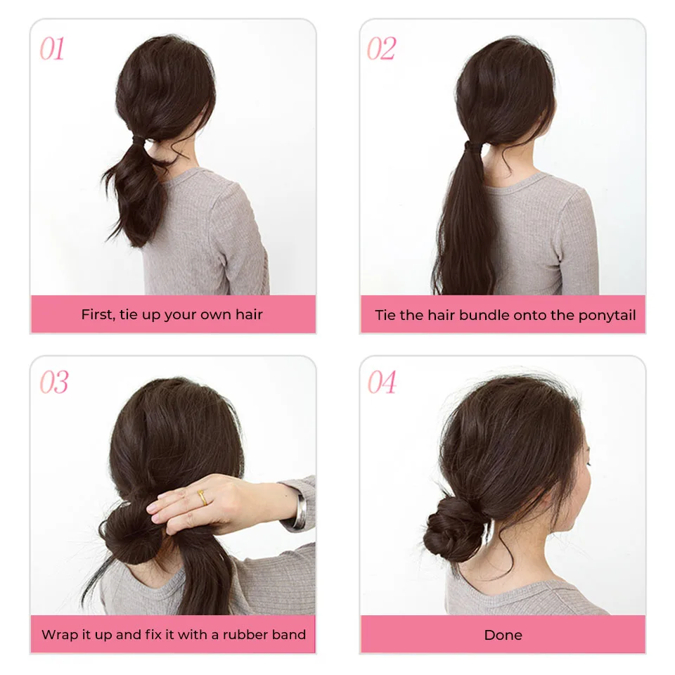 Synthetic Hair Wavy Bun for Women