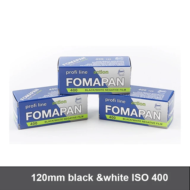 3Rolls Original 120mm FOMAPAN 100 Black white negative film ISO 100 200 400 Suitable for Kodak Fuji 120 film camera film camera black and white film
