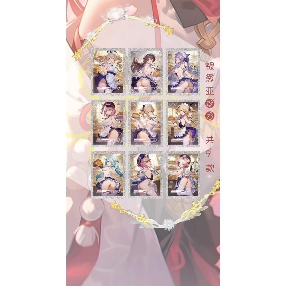 New Romantic Dream Party Goddess Story Card Anime Game Girl Cute Maid Costume Cosplay Acrylic Card Doujin Toys and Hobbies Gifts