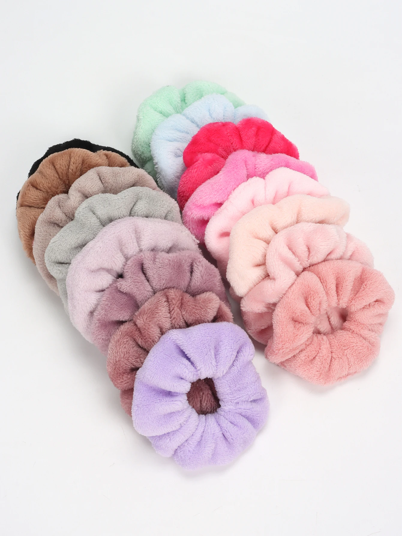 Flauschige Plüsch Haargummis Weiche Elastische Zopfgummis_voghion.com