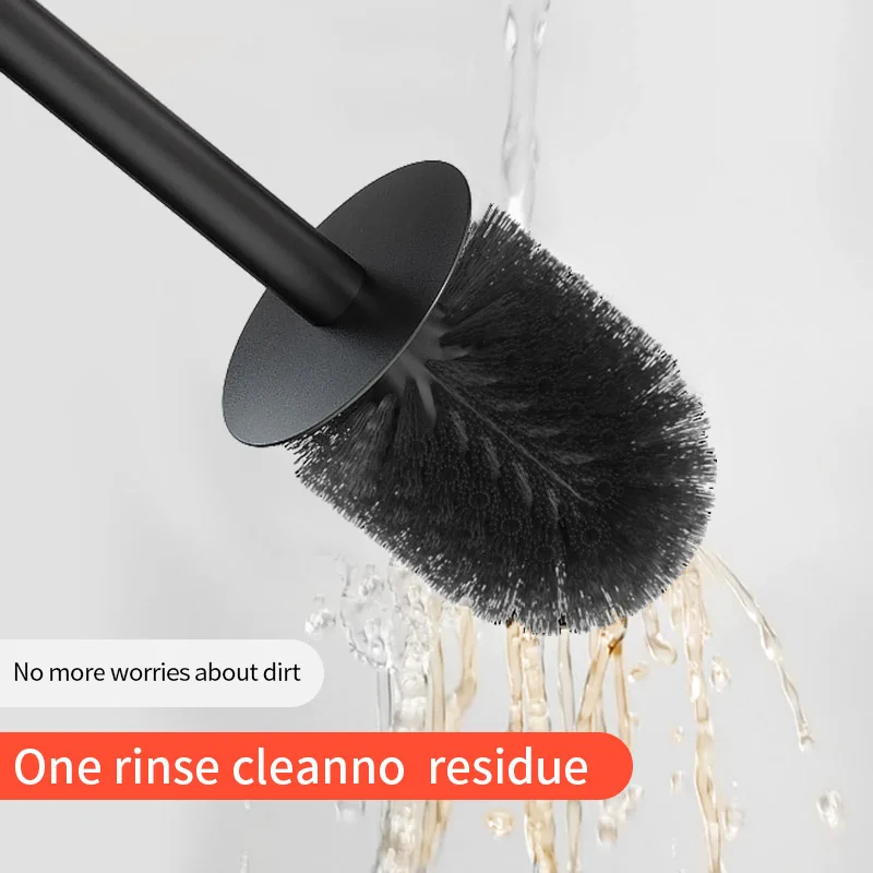 Bathroom Toilet Brush Holder Wall Mounted Household Cleaning Tools No Punching Install Space Aluminum Toilet Brushes WB8712 toilet brush holder