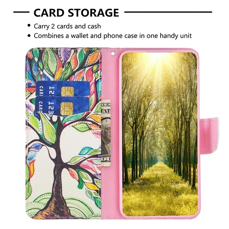 Фото Флип-чехол 40SE для TCL 40 SE, Кожаные чехлы с рисунком для Etui TCL40SE TCL 405 30 SE 305 306, чехол-подставка для телефона №5