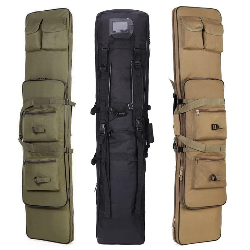 Sac De Transport Pour Fusil Noir – Tissu Solide, Idéal Chasse Et Plein Air, Neuf !