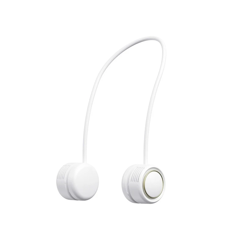 

USB Charging Retractable Portable Silent Hanging Neck Fan 3-Speed Adjustable Dual Fans For Outdoor Sports Or Indoor Work