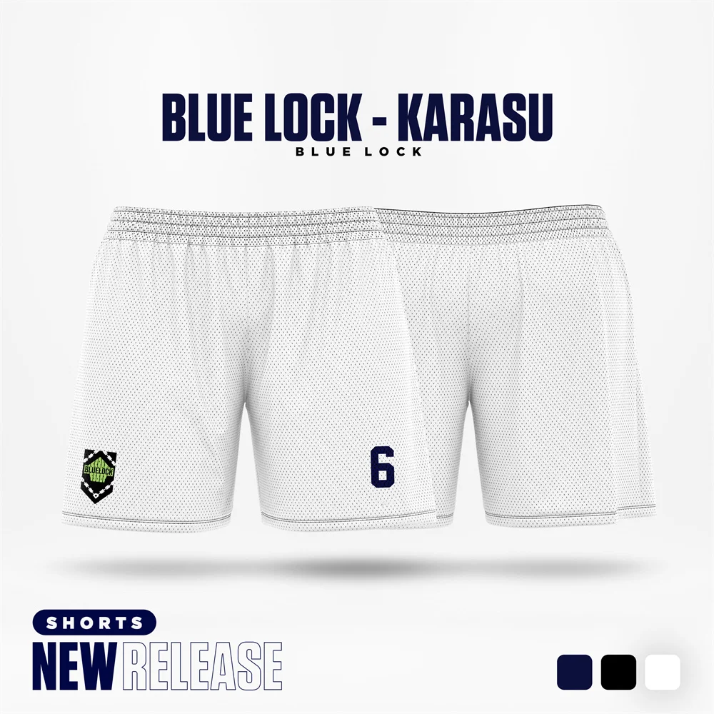 Blue Lock Men Shorts White Cartoon Anime Jersey Women Shorts Summer Casual New Fashion Sport Pants Children Bottom Dust Proof