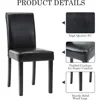 Modern PU Upholstered Dining Chairs Elegant Design Dining Room Chairs (Black Set of 6) dining chair  muebles  sillas de comedor 3