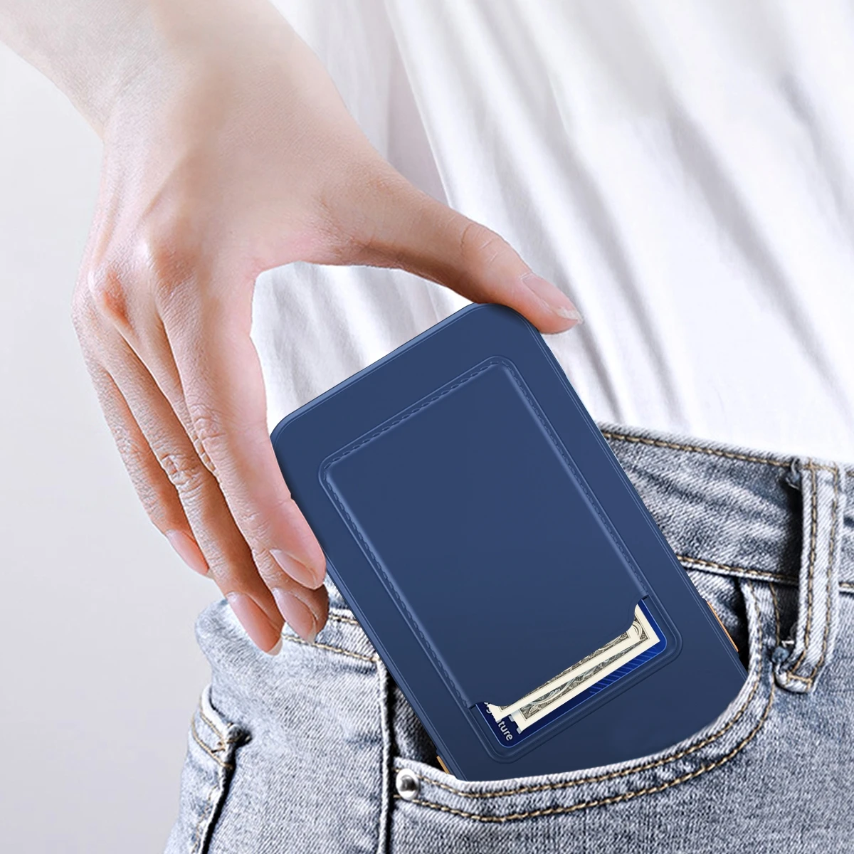 Soft Silicone Card Holder Wallet Phone Case Cover