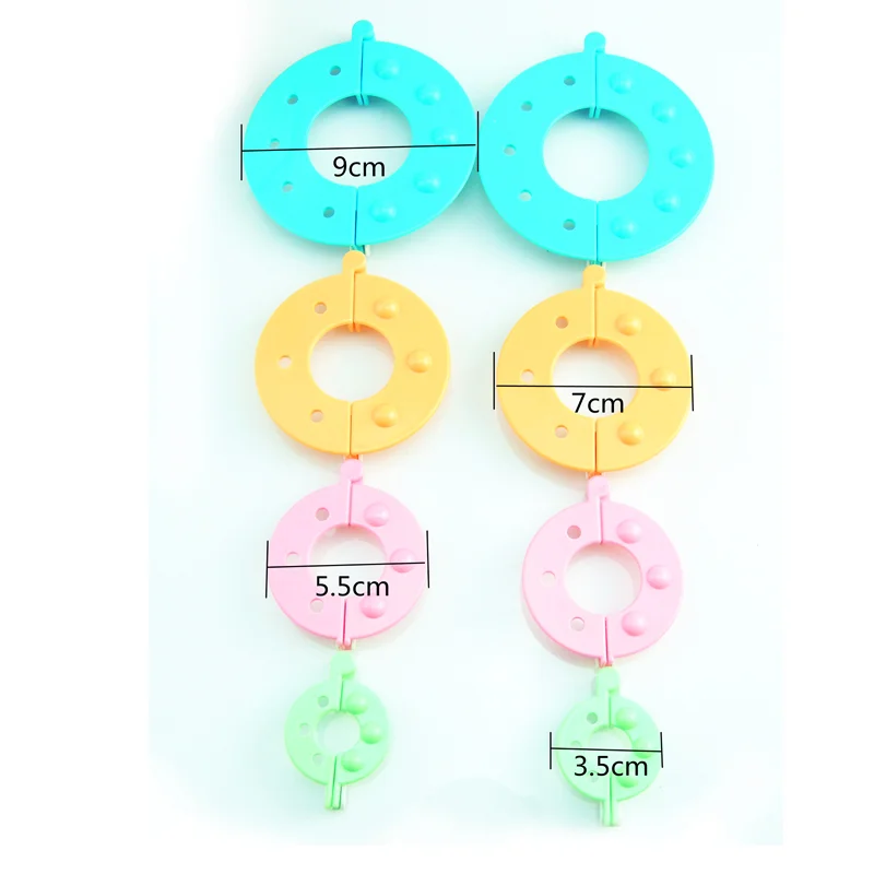 8PCS 4 Sizes Fluff Ball Weaver PomPom Maker Knitting Loom Kit Kids DIY Diy Craft Supplies
