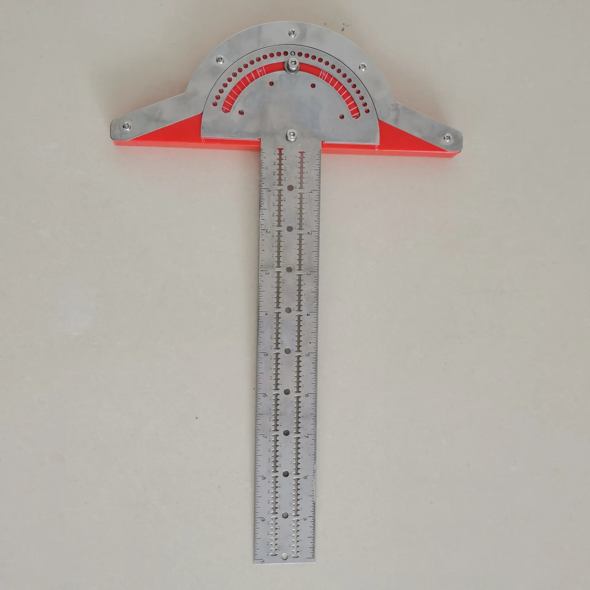 T-Type Woodworkers Edge Rule Protractor Angle Protractor Woodworking Ruler Angle Measuring Marking Carpentry Scriber Gauge Tools
