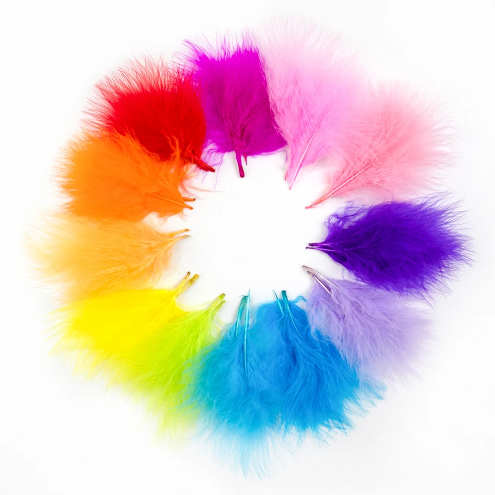 8-12cm Turkey Feathers Natural Marabou for Craft Jewelry Making Decor