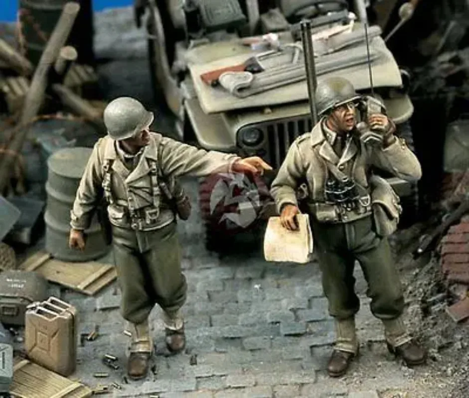 1/35 Scale Resin Figure Model Kits American Infantry Officer Hobby Miniatures Unassembled and Unpainted 1252