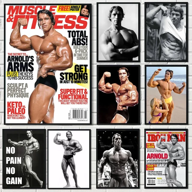 Arnold Schwarzenegger Bodybuilding Poster HD Print Muscle Workout