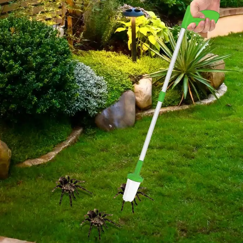Contactless Spider Grabber Folding Cockroach Grabber Spider Catcher Traps Long Handle Cockroach For Garden Camping