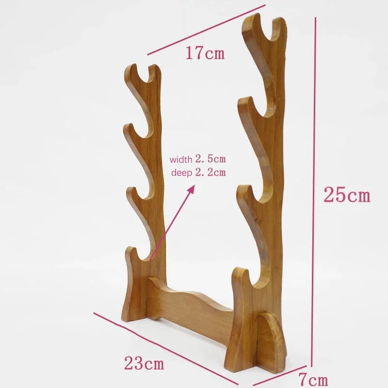 1/2/3/4 Tiers Japanese Katana Holder Wood Samurai Stents Cosplay Sword Knife Decoration Display Stand Holder Bracket Rack 4
