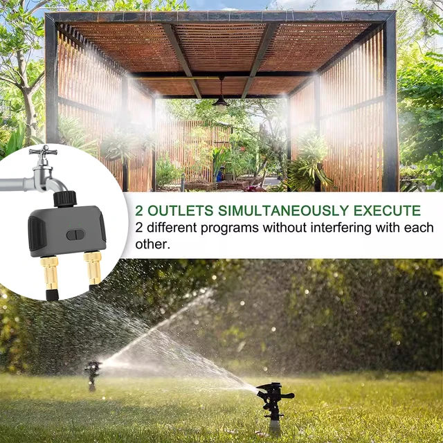 Tuya Bluetooth Garden Intelligent Watering Timers Smart Drip Irrigation Rain Delay Programmable Controller Automatic Valve 4