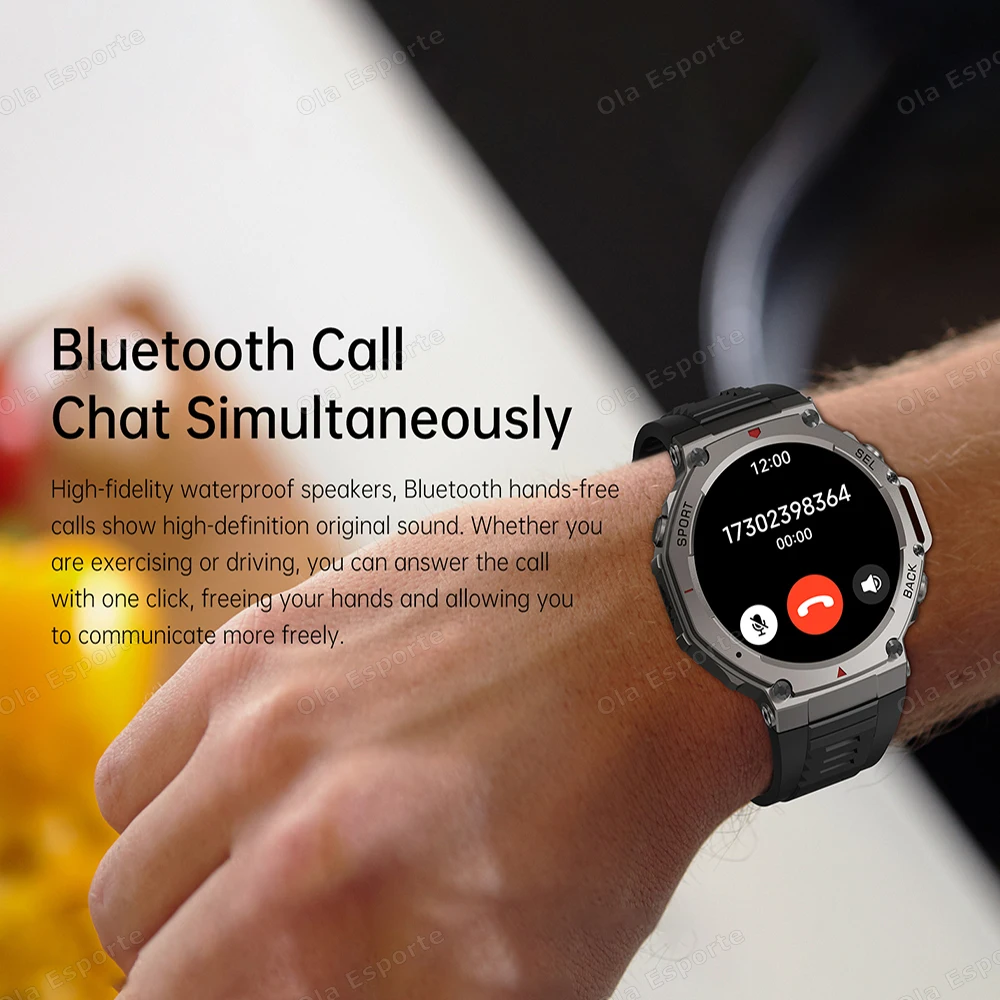 New 2026 Military GPS Waterproof Smart Watch 1.43" AMOLED Built-in 6 Frequency Satellite Outdoors Sports Fitness Smartwatch Men