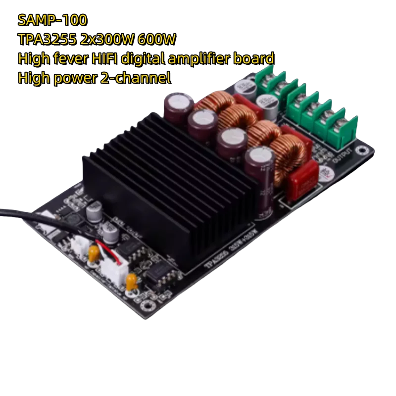 SAMP-100 하이파이 디지털 앰프 보드, 고출력 2 채널, TPA3255, 2x300W, 600W 발열