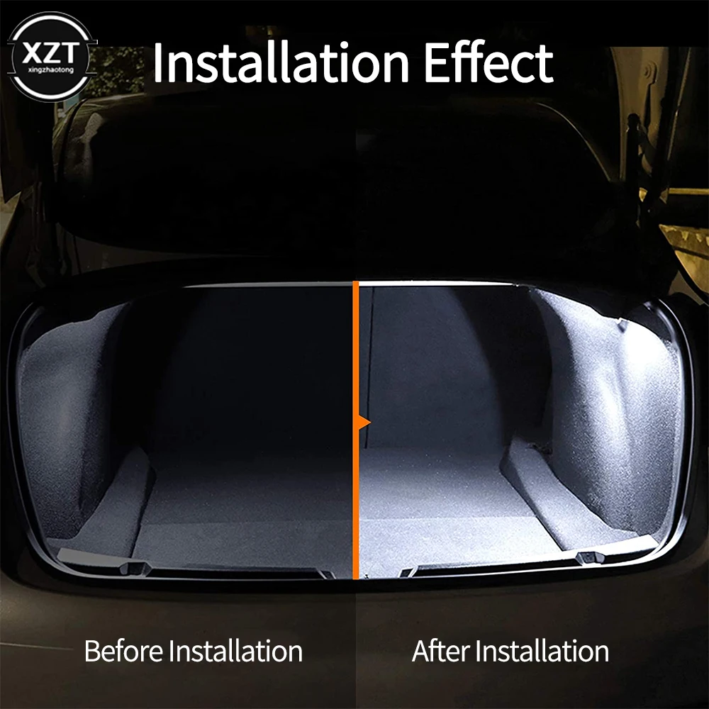 2pcs For Tesla Model S Model X Model 3 Xenon White Led Car Interior