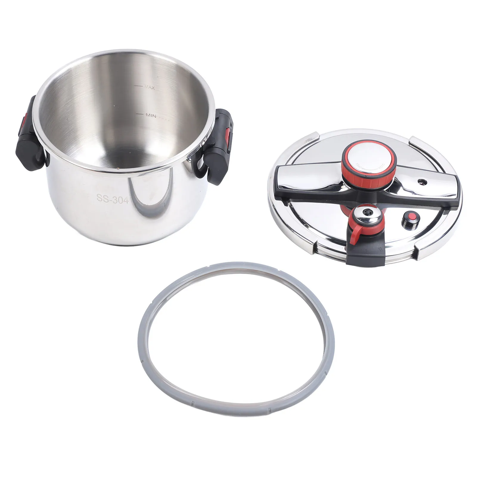 Pentola A Pressione In Acciaio Inox 304 Da 7 Litri - Sicura, Per Tutti I Piani Cottura, Con Valvola Di Sicurezza - Foto 7