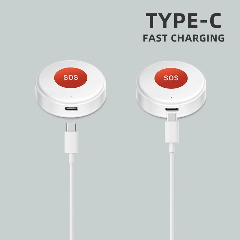 Tuya WiFi SOS Panic Button Designed For Elderly Children Patient Built-In Rechargeable Battery Smart Life