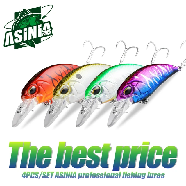 ASINIA Best price 4pcs each set 65mm 14g crank dive 2m