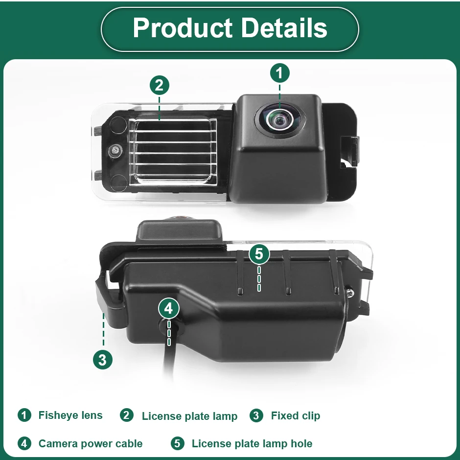 170&deg; 1080P HD Night Vision Vehicle Rear View Reverse Camera For VW Volkswagen Polo 6R Golf 6 Passat CC MK6 Magotan Bora