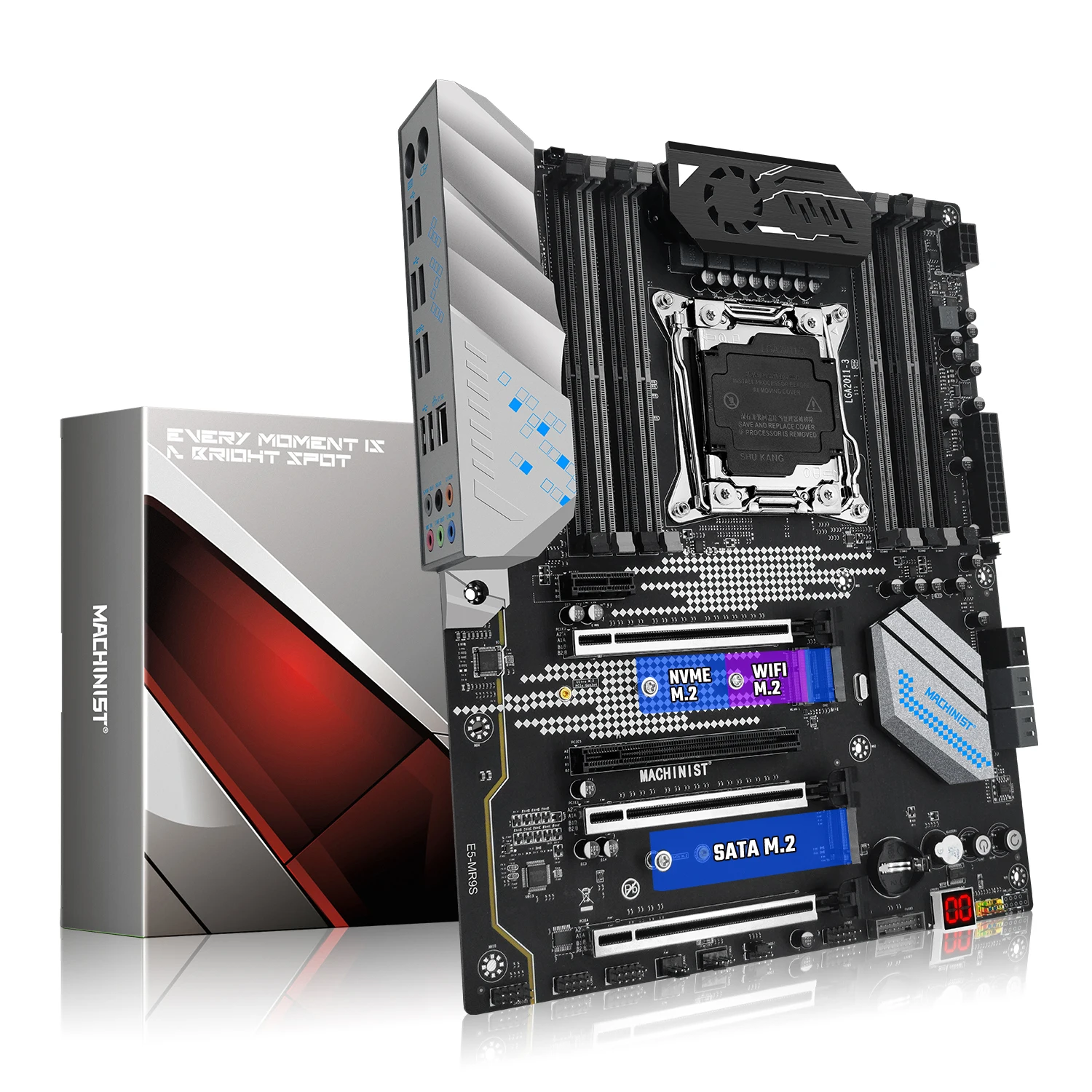  MACHINIST MR9S Motherboard Support LGA 2011-3 Xeon E5 2666 2670 V3 V4 Series Processor DDR4 ECC NON-ECC Memory NVME M.2 SATA 3.0 