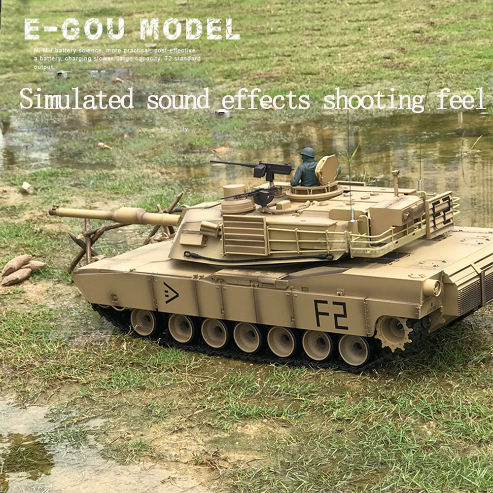 Remote Control Tank Heng Long 1/16 TK7.0 Customize 3918 USA M1A2 Abrams Main Battle RC Tank Turret Barrel Recoil BB Shooting Children Toys