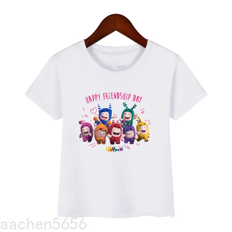 New Hot Sale Children T-shirt Funny Cartoon Oddbods Graphic Print Boyst-shirt  Summer Casual Kids Tops Cute Girls  t shirts tops children's t shirt with animals	 Tops & Tees