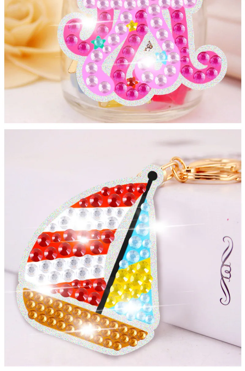 15 Pack - DIY Seaworld Kids Diamond Art Keychains