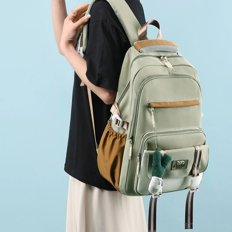 Stylish and Spacious Nylon Backpack Laptop Backpacks School Bag Nylon College Book Bags for High School Students 2