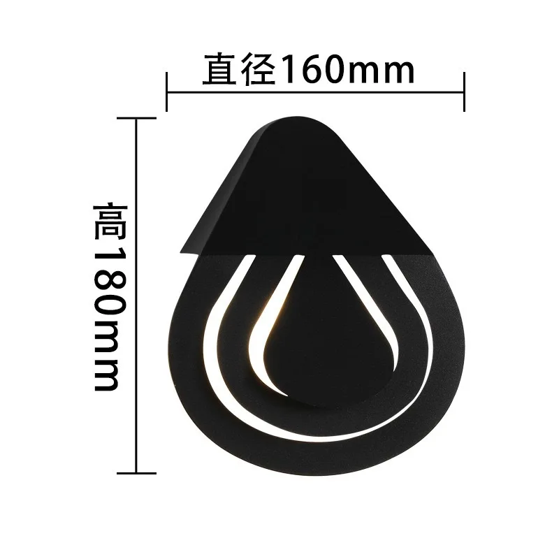 thumbnail image 1 of Lámpara de pared LED impermeable para exteriores, para pasillo, escalera, balcón, lámpara de pared de aluminio, 1 of 5