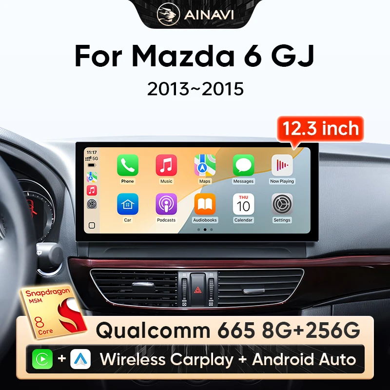 Ainavi 12.3 inch Car Radio For Mazda 6 GJ Series Atenza 2013