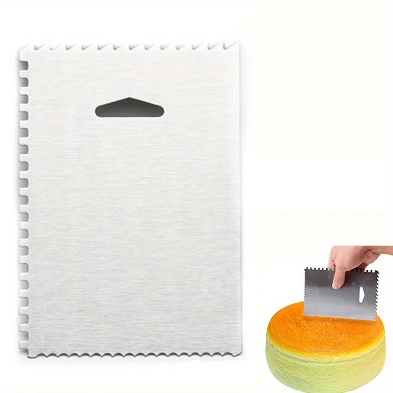1pc, Stainless Steel Cake Scraper, 4 Sided Cake Smoother, Baking Tools, Kitchen Gadgets, Kitchen Accessories