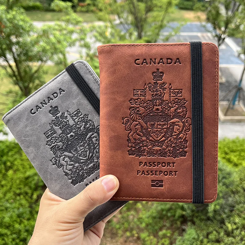 Travel accessories Canadian Passport Cover Protector Pu Leather covers for  Passport Drop Shipping