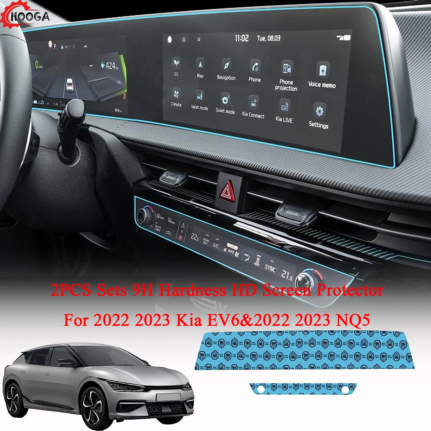 Auto Lagerung Box für KIA EV6 CV GT Linie 2021 2022 2023 Center Konsole  Sekundäre Organizer Fach Armlehne Auto Innen zubehör - AliExpress